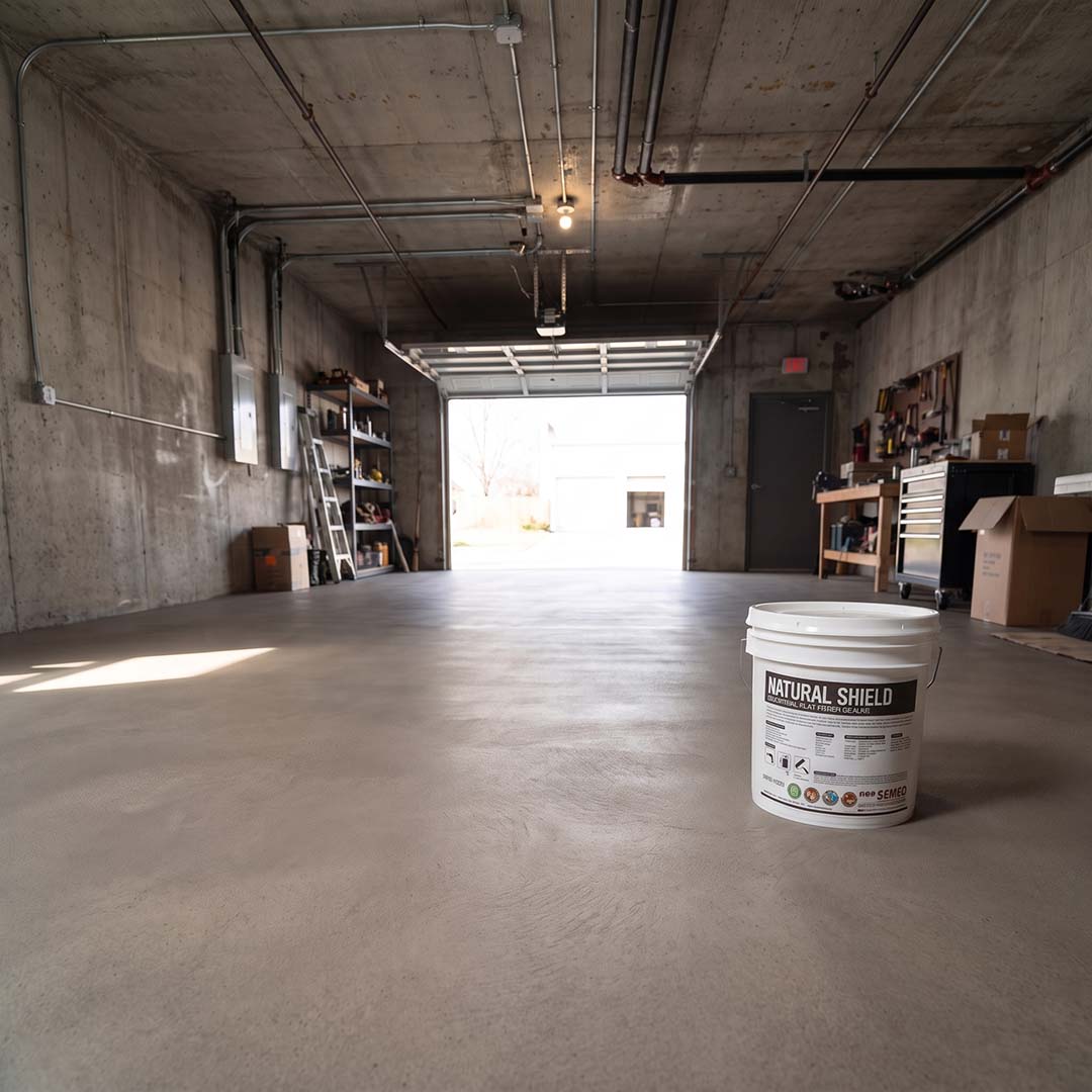 Garage floor stained and sealed DIY