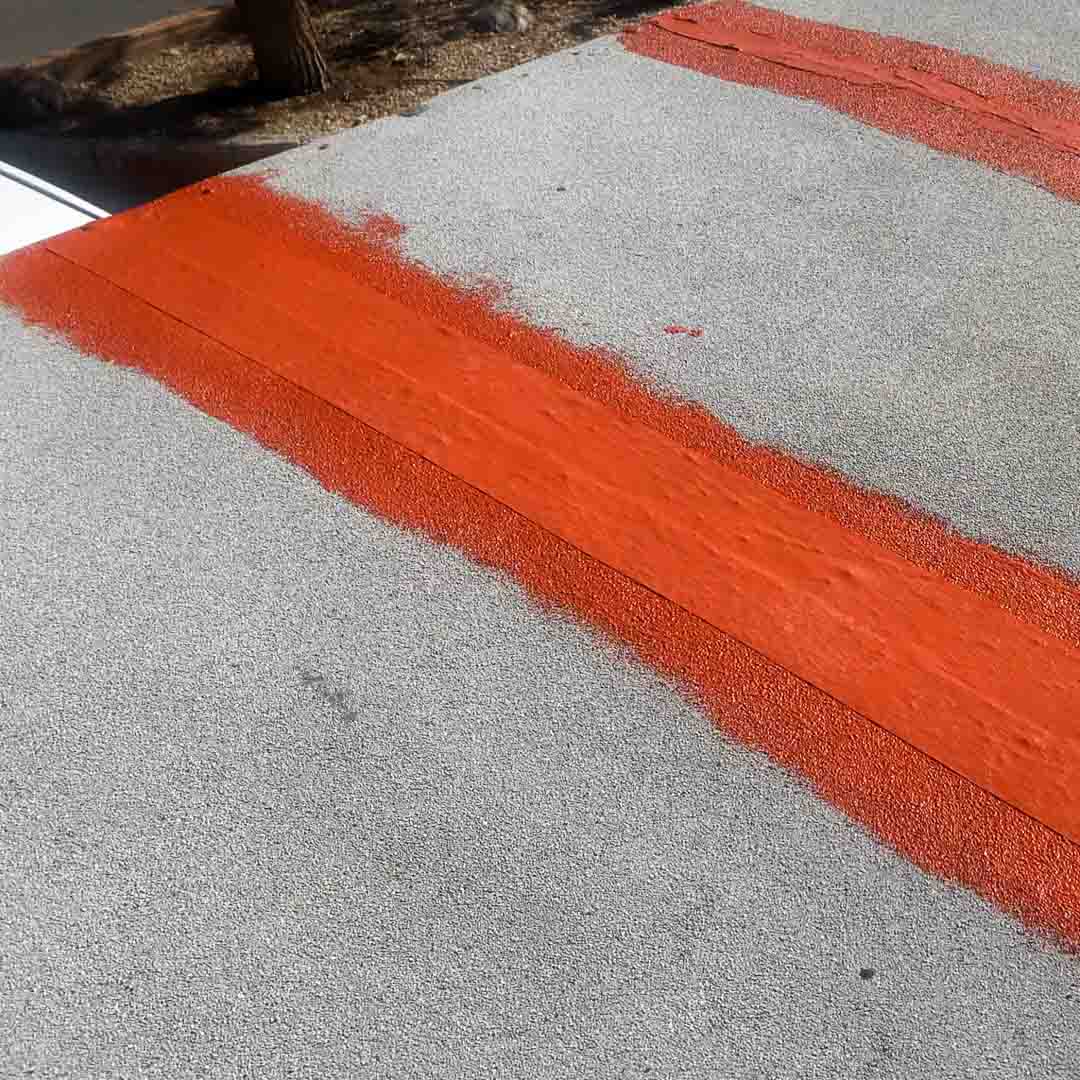 Close-up of a concrete surface with SEMCO Liquid Membrane waterproofing