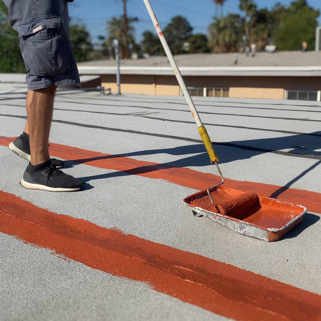SEMCO Liquid Membrane waterproof joints on flat roof