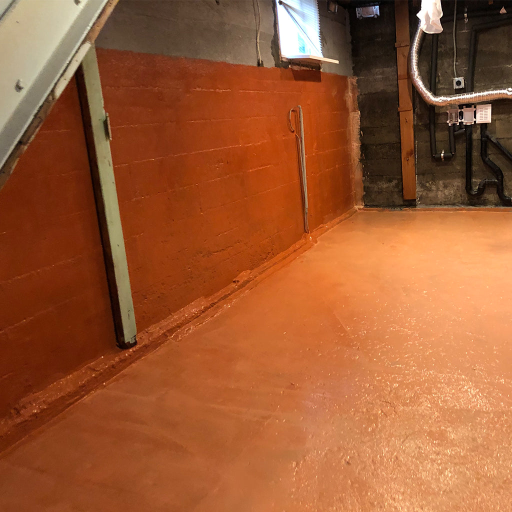 Interior basement wall · SEMCO Liquid Membrane