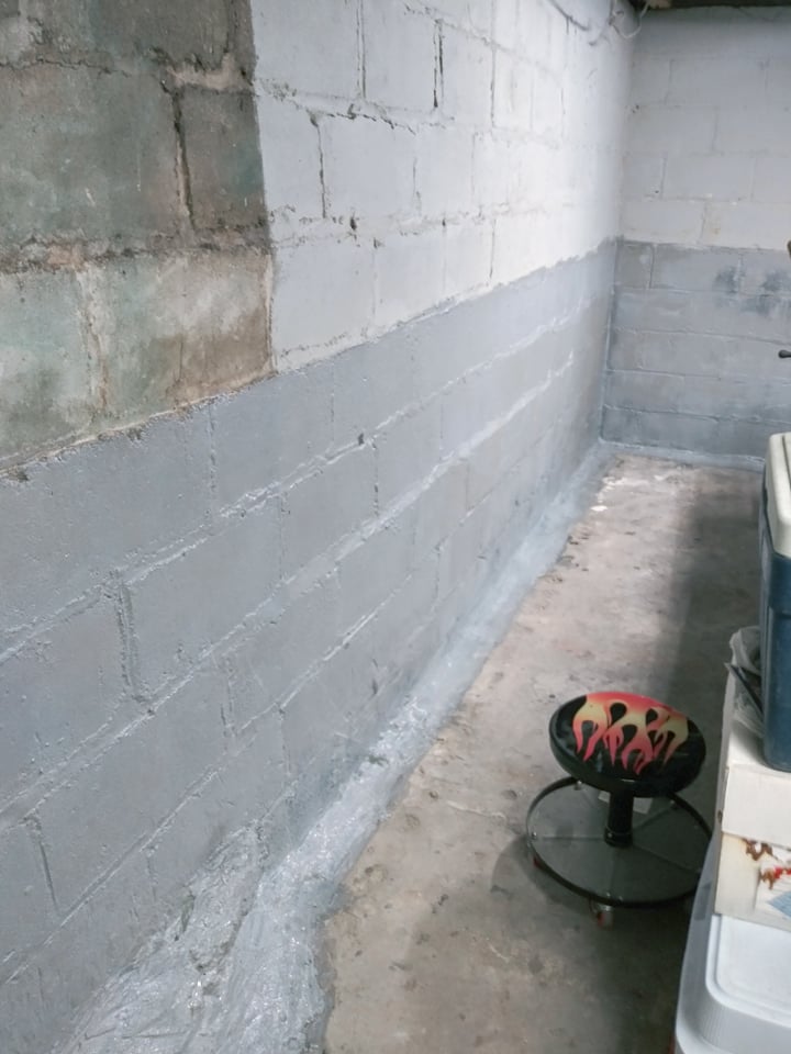 Interior basement wall · SEMCO Liquid Membrane
