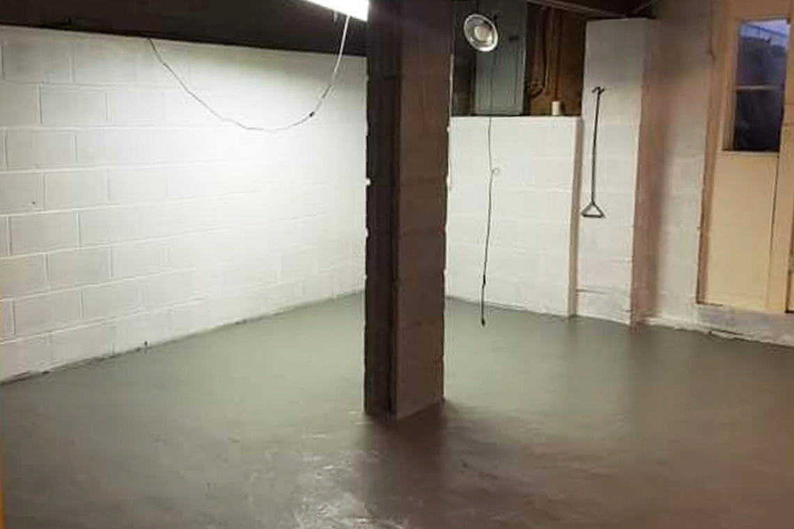 Interior basement wall · SEMCO Liquid Membrane