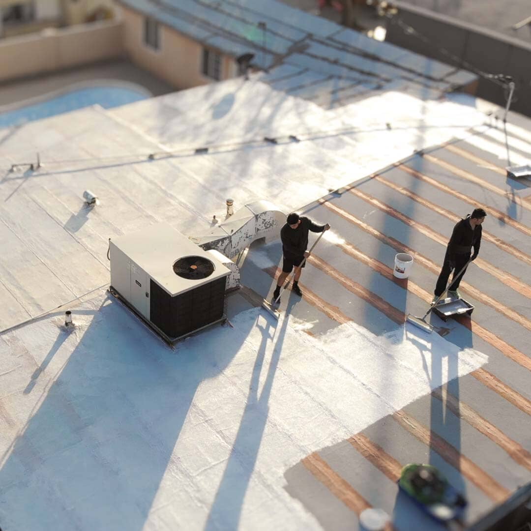SEMCO Liquid Membrane waterproofing flat roof with seams
